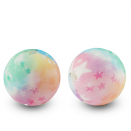 Perles en silicone 15mm étoile Multicolore