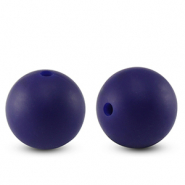 Perles en silicone 15mm Blue foncé