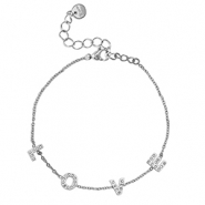 Bracelets en acier Inox ''LOVE'' Argenté