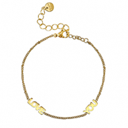 Bracelets en acier Inox ''LOVE YOU'' Doré