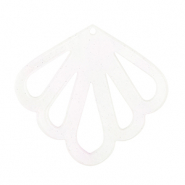 Pendentifs en r&eacute;sine coquille Blanc cass&eacute;