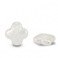 Perles d’eau douce trèfle Blanc naturel