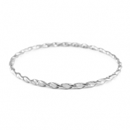 Bracelets en acier inox torsadé Argenté