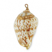 Pendentifs coquillage specials Marron clair-doré