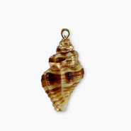 Pendentifs coquillage specials Marron-doré