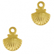 Breloques en acier Inox coquille Dor&eacute;