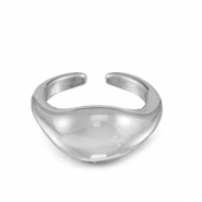 Bagues en acier Inox goutte Argenté
