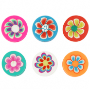 Perles en polymère fleur Multicolore