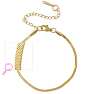 Bracelets en acier Inox serpentine Doré