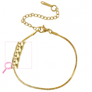 Bracelets en acier Inox serpentine Doré