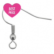 Apprêts en acier inox boucles d'oreilles crochet Argenté antique