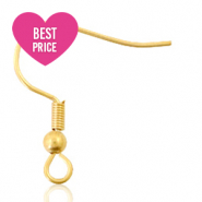 Apprêts en acier inox boucles d'oreilles crochet doré