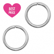 Apprêts en acier inox anneau brisé 8mm Argenté