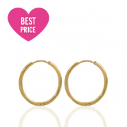 Boucles d'oreilles en acier inox créoles 11mm Doré