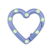 Apprêts colorés anneau porte-clés coeur Bleu-vert