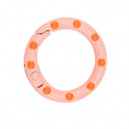 Apprêts colorés anneau porte-clés Rose-orange