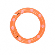 Apprêts colorés anneau porte-clés Orange-rose