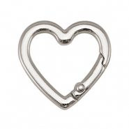 Apprêts anneau porte-clés coeur Argent