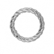 Apprêts anneau porte-clés torsadé Argent