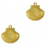 Breloques en acier Inox coquille Dor&eacute;