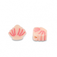 Perles en polymère coquille Pêche-Rose