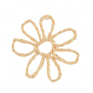 Pendentifs en Raphia fleur 55mm Pêche clair