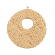 Pendentifs en Raphia 53mm Pêche clair