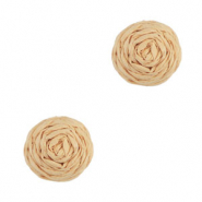 Pendentifs en Raphia 12mm Pêche clair