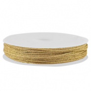 Fil macramé tressé 1mm Doré foncé métallique