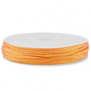 Fil macramé tressé 1mm Orange métallique