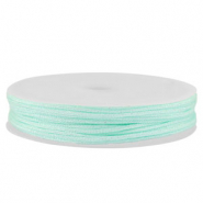 Fil macramé tressé 1mm Verte menthe clair métallique