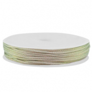 Fil macramé tressé 1mm Argenté-rose métallique