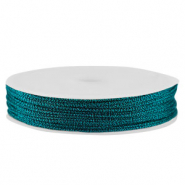 Fil macramé tressé 0,8mm Sarcelle métallique