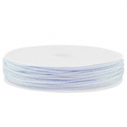 Fil macramé tressé 0,8mm Bleu clair-violet métallique