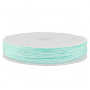 Fil macramé tressé 0,8mm Verte menthe clair métallique