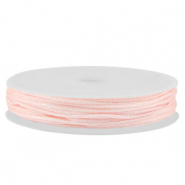 Fil macramé tressé 0,8mm Rose clair métallique