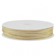 Fil macramé tressé 0,8mm Doré clair métallique
