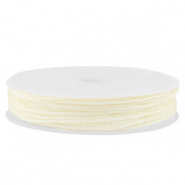Fil macramé tressé 0,8mm Blanc cassé métallique