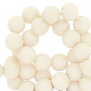 Perles acryliques 6 mm Blanc cassé