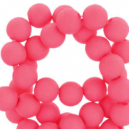Perles acryliques 4 mm Rose néon