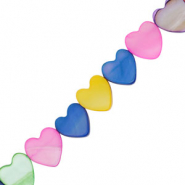 Perles coquillage cœur Multicolore