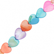 Perles coquillage cœur Multicolore