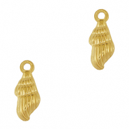 Breloques en acier Inox coquille Dor&eacute;