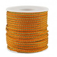 Cordon tressé tendance 2.3mm Orange-doré