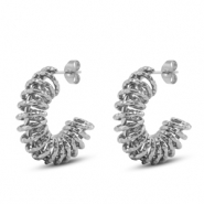Boucles d'oreilles / puces en acier Inox Argenté