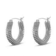 Boucles d'oreilles / puces en acier Inox Argenté