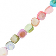 Perles coquillage carré Multicolore