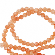 Pierres naturelles 3mm facettées Clair orange