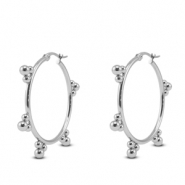 Boucles d'oreilles en acier Inox créoles Argenté