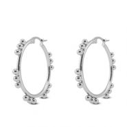 Boucles d'oreilles en acier Inox créoles Argenté